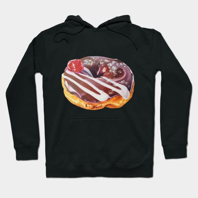 Black Forest Donut Painting 2 (no background) Hoodie by EmilyBickell